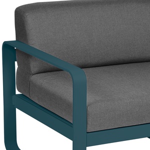 Module gauche 1 place BELLEVIE Fermob bleu acapulco-gris graphite
