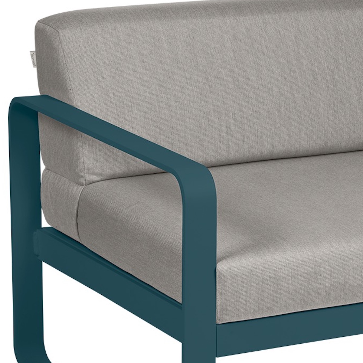Module gauche 1 place BELLEVIE Fermob bleu acapulco-taupe grisé