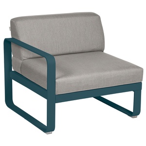 Module gauche 1 place BELLEVIE Fermob bleu acapulco-taupe grisé