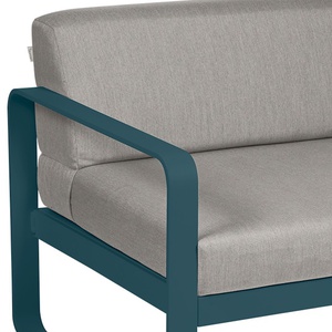 Module gauche 1 place BELLEVIE Fermob bleu acapulco-taupe grisé