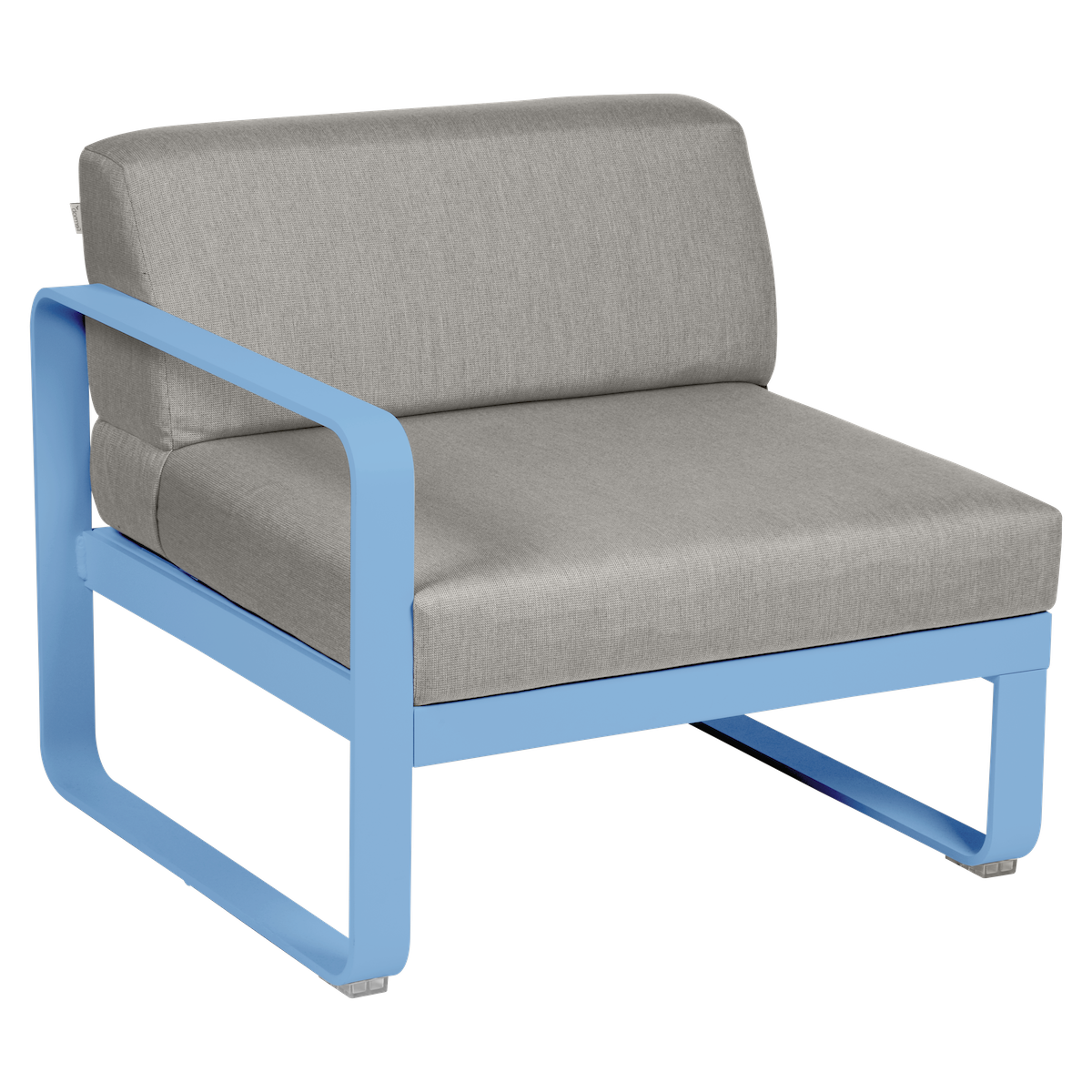 Module gauche 1 place BELLEVIE Fermob bleu maya-taupe grisé