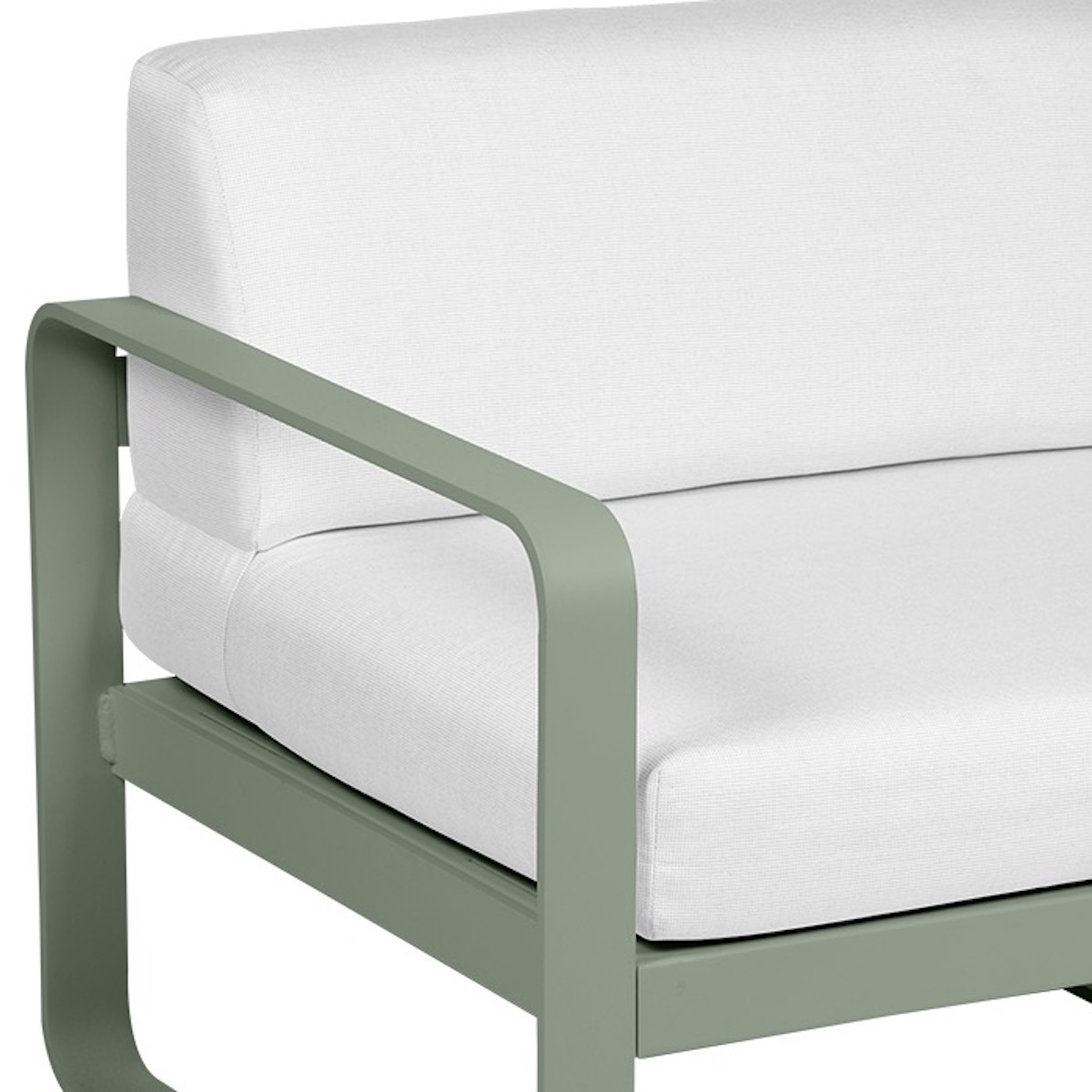 Module gauche 1 place BELLEVIE Fermob cactus-blanc grisé