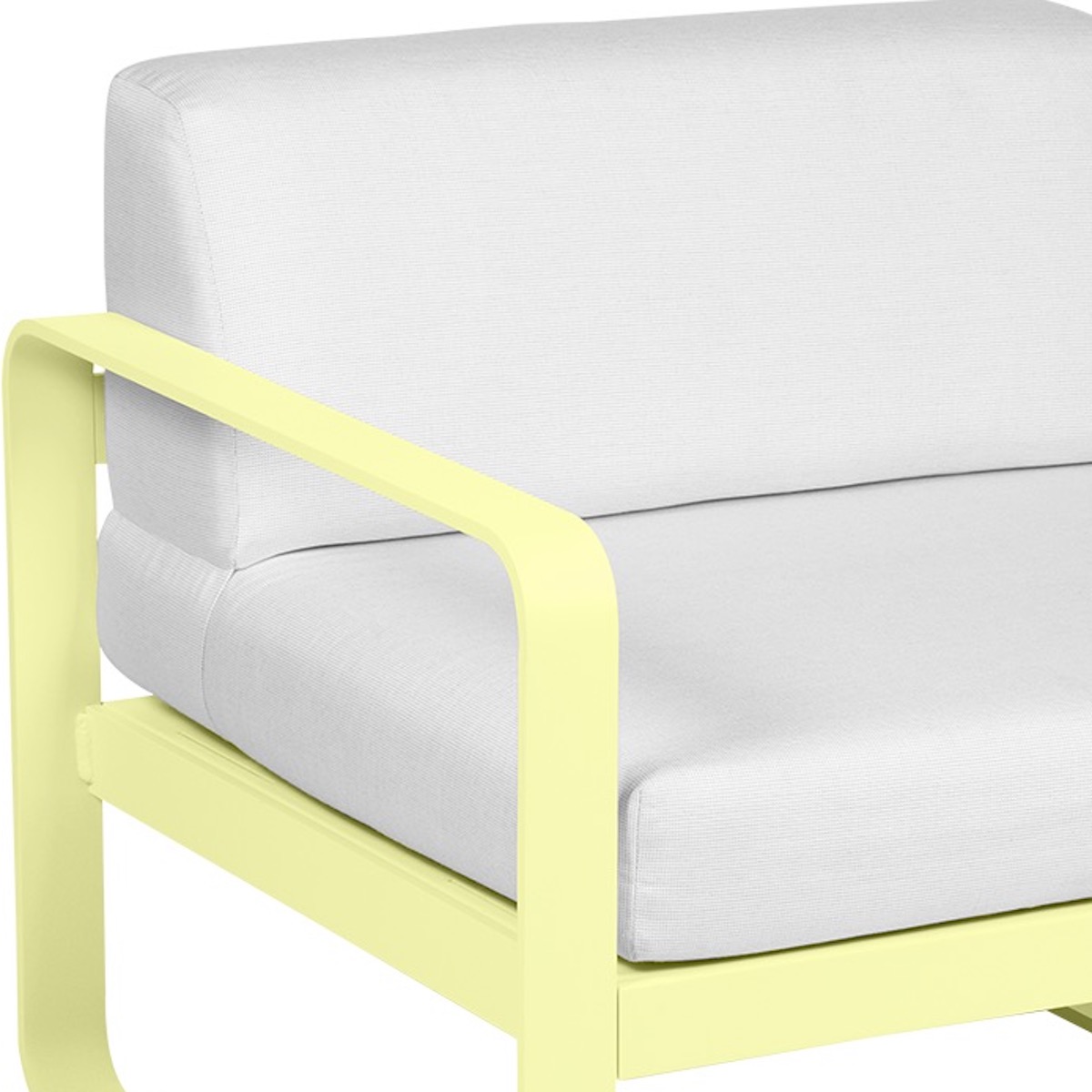 Module gauche 1 place BELLEVIE Fermob citron givré-blanc grisé