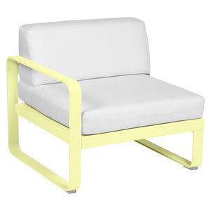 Module gauche 1 place BELLEVIE Fermob citron givré-blanc grisé