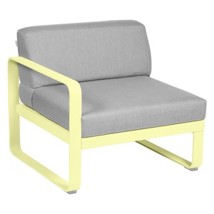 Module gauche 1 place BELLEVIE Fermob citron givré-gris flanelle