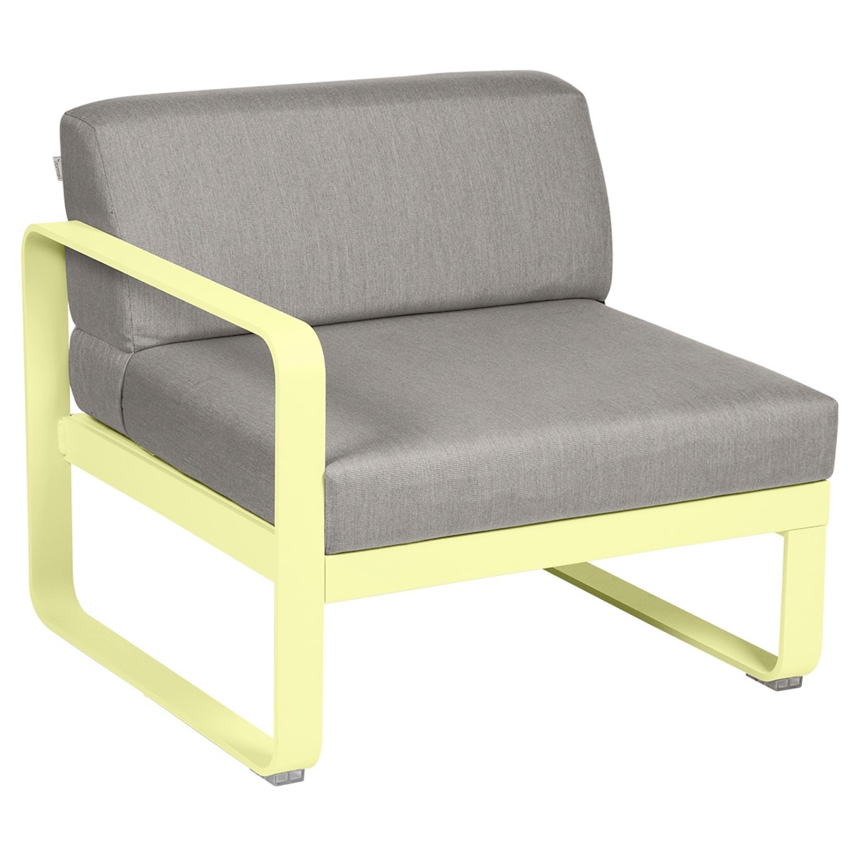 Module gauche 1 place BELLEVIE Fermob citron givré-taupe grisé