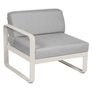 Module gauche 1 place BELLEVIE Fermob gris argile-gris flanelle