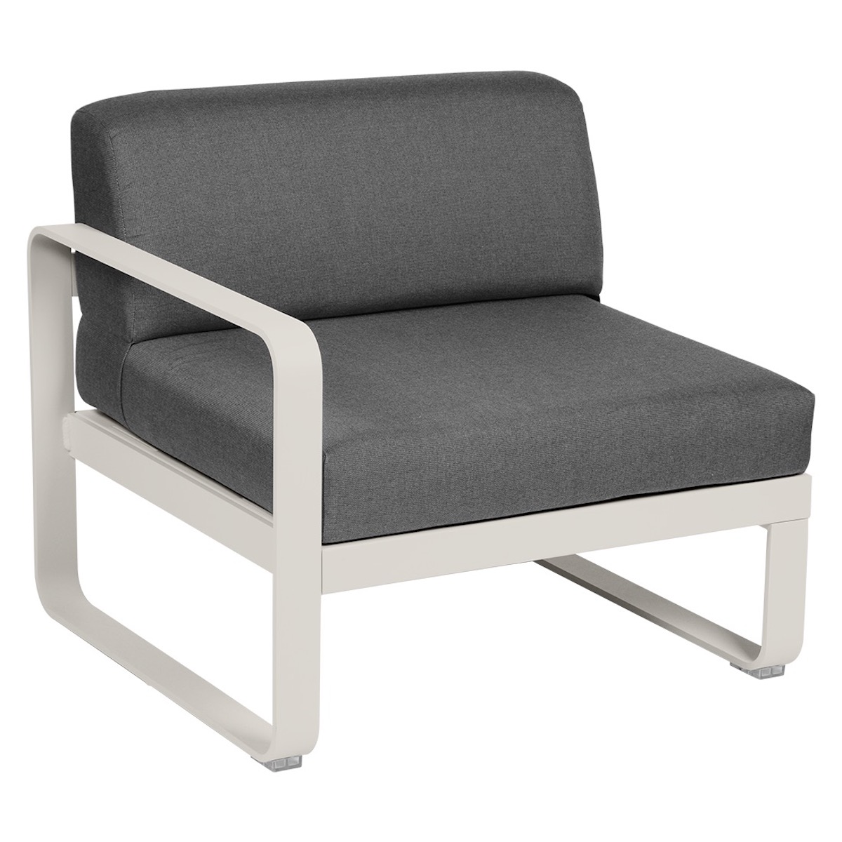 Module gauche 1 place BELLEVIE Fermob gris argile-gris graphite