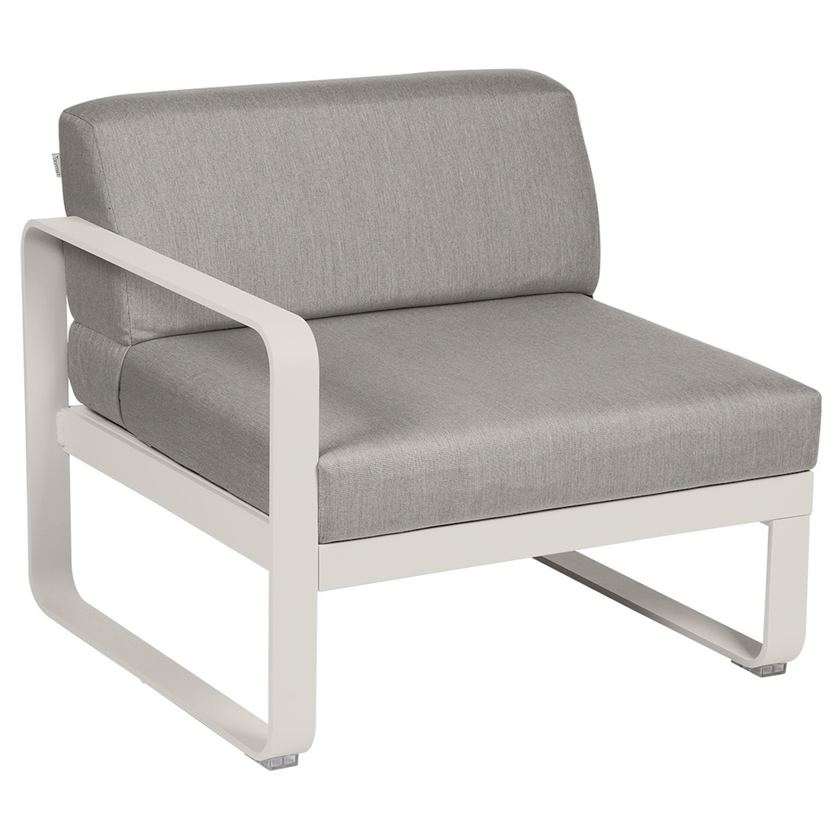 Module gauche 1 place BELLEVIE Fermob gris argile-taupe grisé