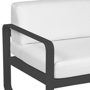 Module gauche 1 place BELLEVIE Fermob gris carbone-blanc grisé