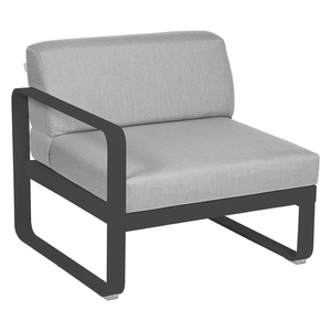 Module gauche 1 place BELLEVIE Fermob gris carbone-gris flanelle