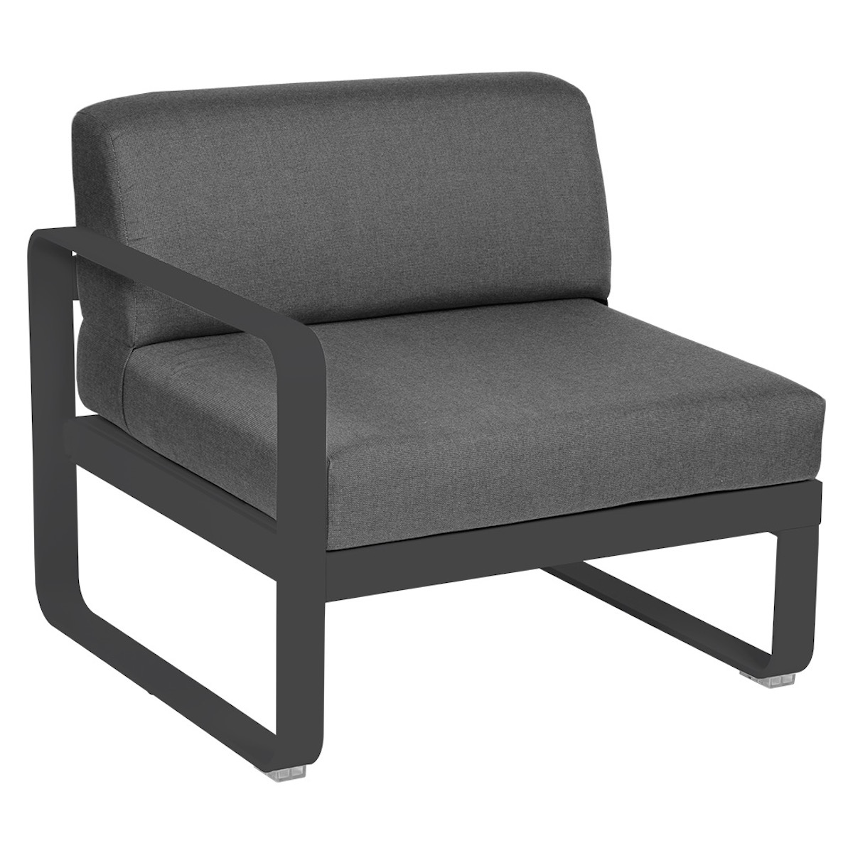 Module gauche 1 place BELLEVIE Fermob gris carbone-gris graphite
