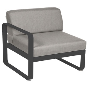 Module gauche 1 place BELLEVIE Fermob gris carbone-taupe grisé
