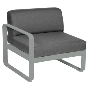 Module gauche 1 place BELLEVIE Fermob gris lapilli-gris graphite
