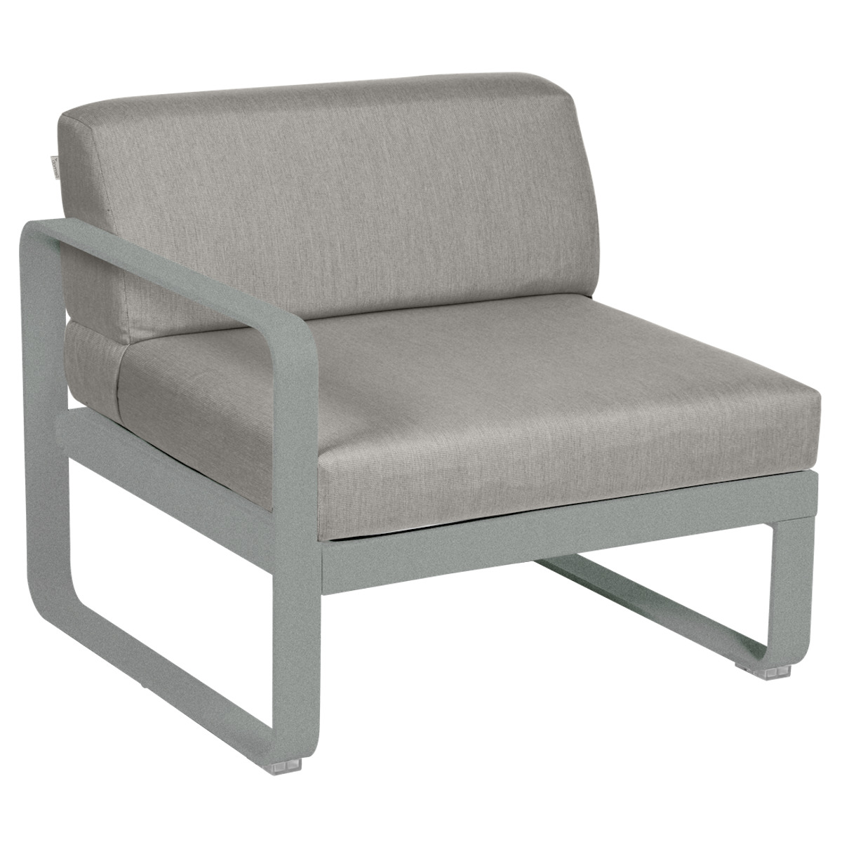 Module gauche 1 place BELLEVIE Fermob gris lapilli-taupe grisé