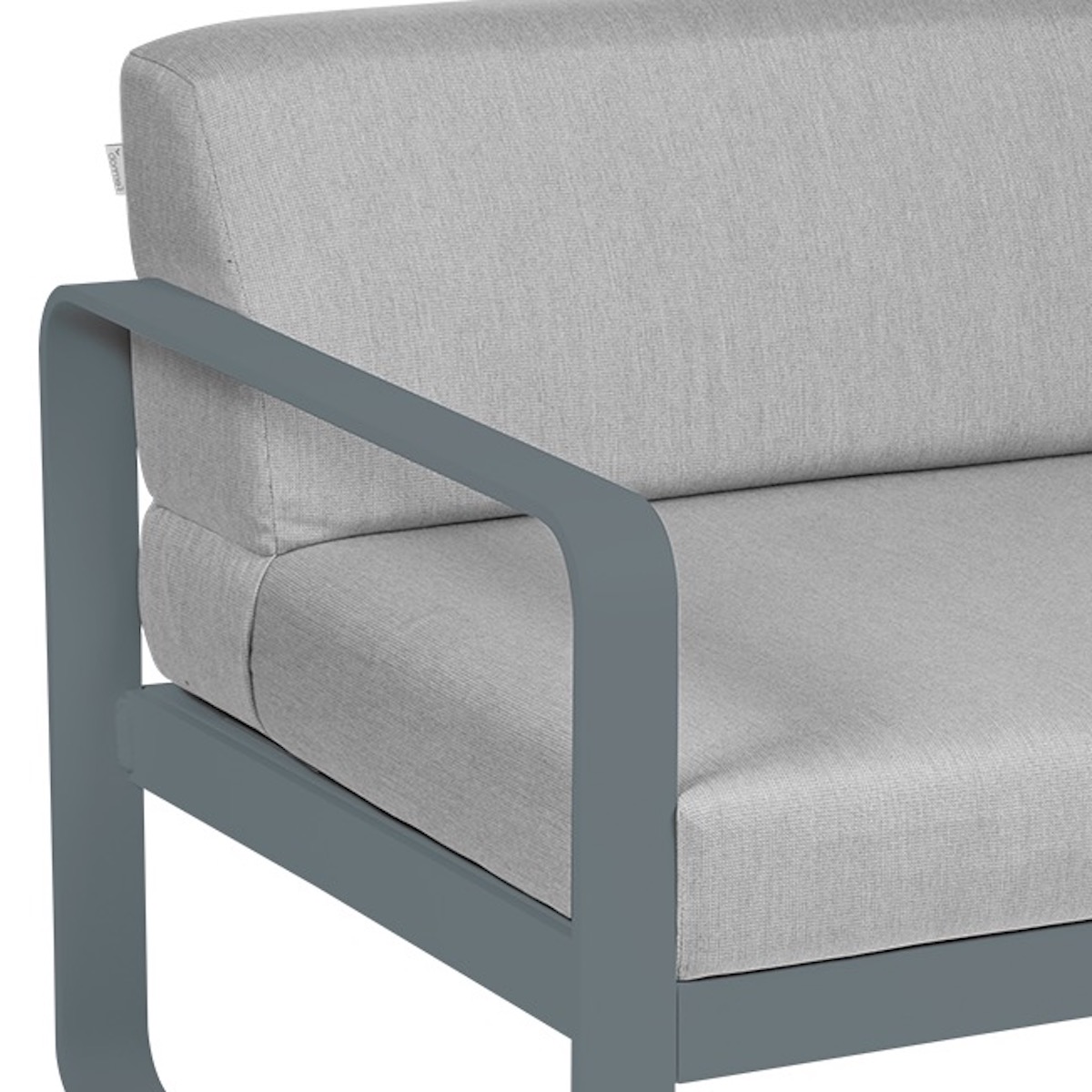 Module gauche 1 place BELLEVIE Fermob gris orage-gris flanelle