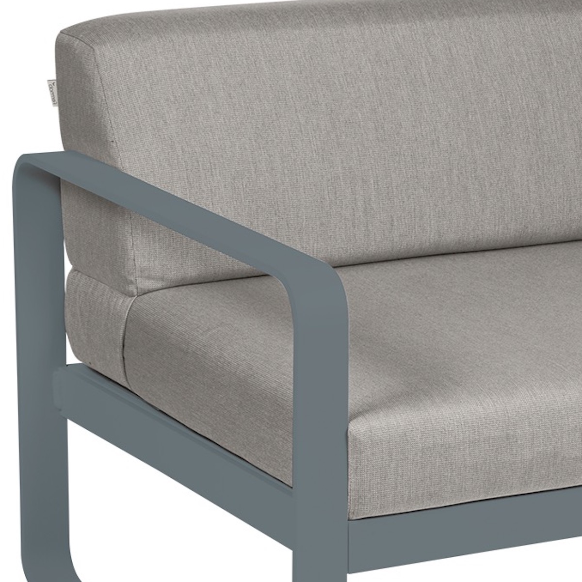 Module gauche 1 place BELLEVIE Fermob gris orage-taupe grisé