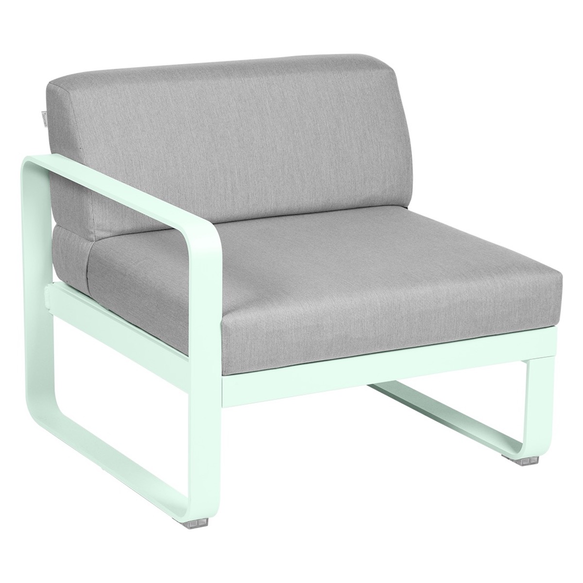Module gauche 1 place BELLEVIE Fermob menthe glaciale-gris flanelle