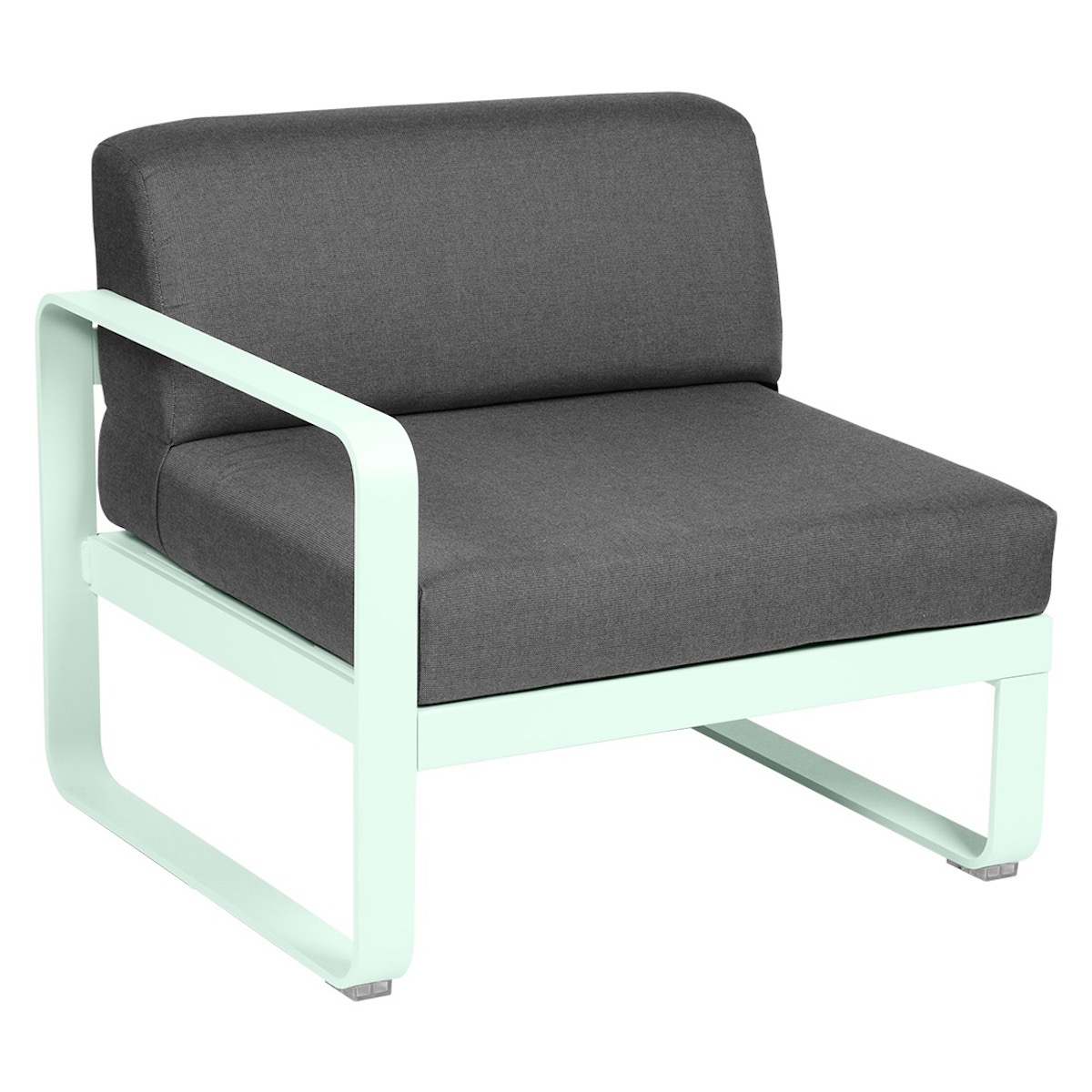 Module gauche 1 place BELLEVIE Fermob menthe glaciale-gris graphite