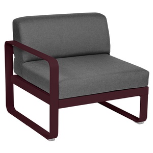 Module gauche 1 place BELLEVIE Fermob noir cerise-gris graphite