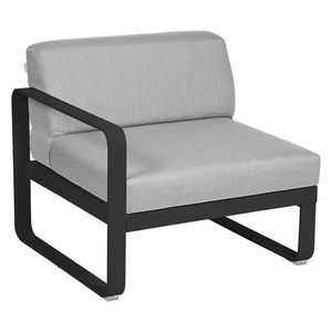 Module gauche 1 place BELLEVIE Fermob noir réglisse-gris flanelle