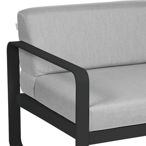 Module gauche 1 place BELLEVIE Fermob noir réglisse-gris flanelle