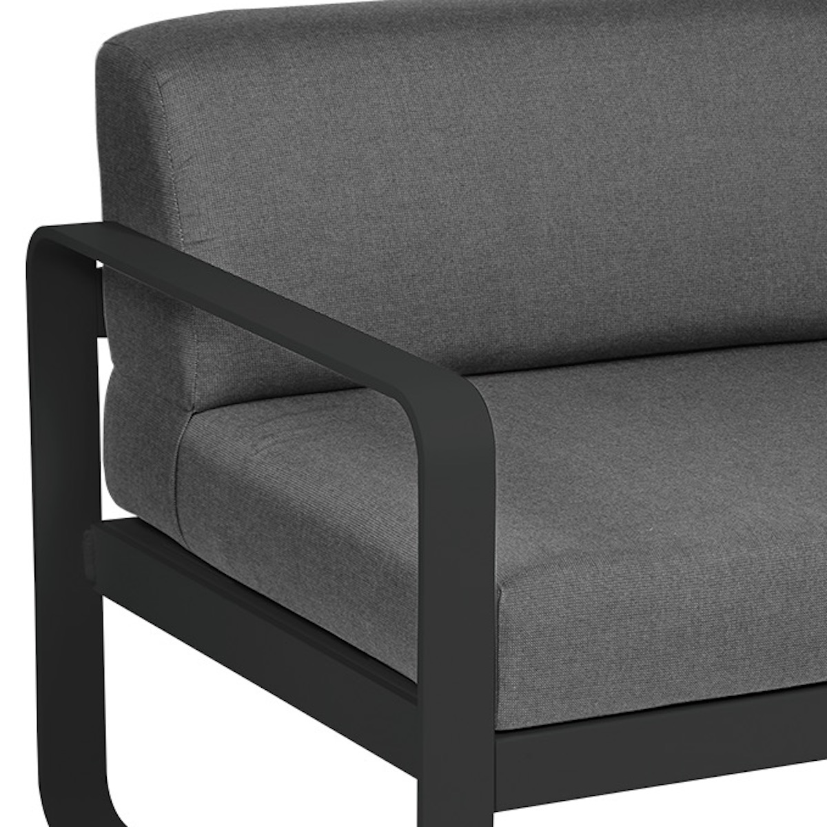 Module gauche 1 place BELLEVIE Fermob noir réglisse-gris graphite