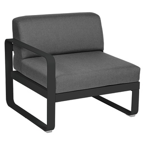 Module gauche 1 place BELLEVIE Fermob noir réglisse-gris graphite