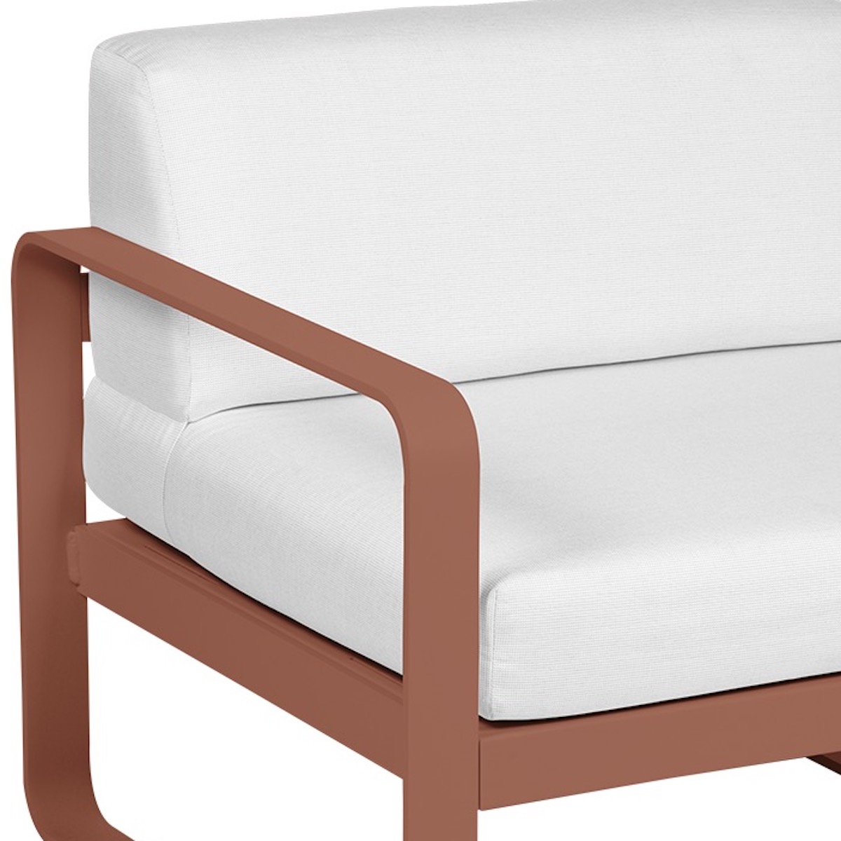 Module gauche 1 place BELLEVIE Fermob ocre rouge-blanc grisé