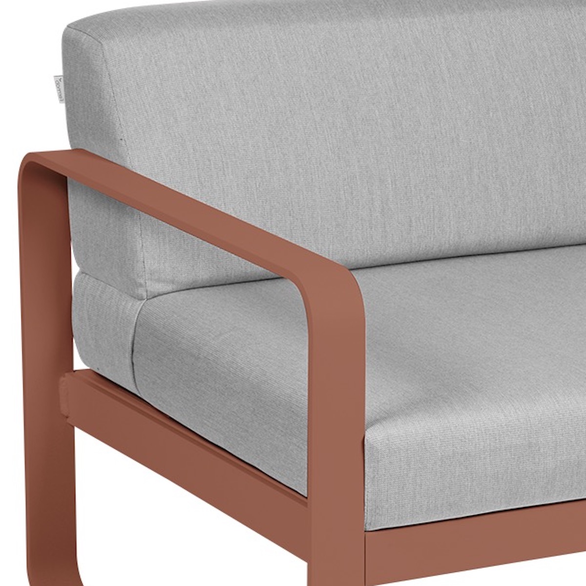 Module gauche 1 place BELLEVIE Fermob ocre rouge-gris flanelle