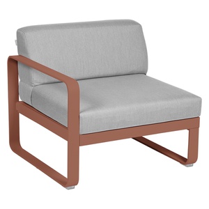 Module gauche 1 place BELLEVIE Fermob ocre rouge-gris flanelle