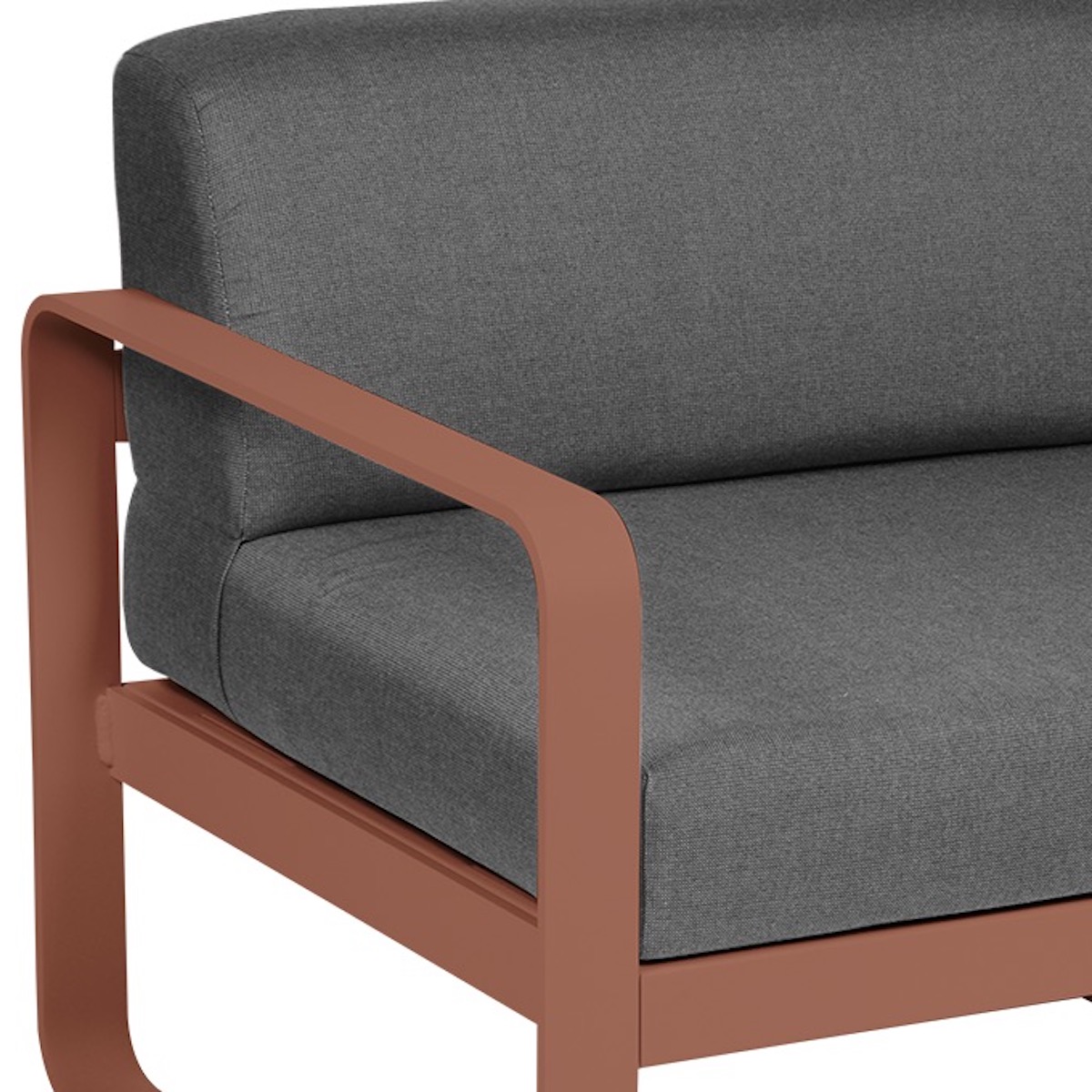 Module gauche 1 place BELLEVIE Fermob ocre rouge-gris graphite