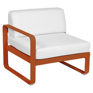 Module gauche 1 place BELLEVIE Fermob orange confite-Blanc grisé