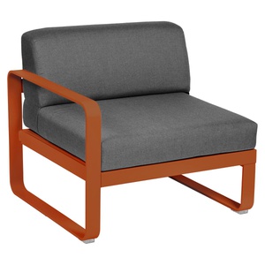 Module gauche 1 place BELLEVIE Fermob orange confite-gris graphite