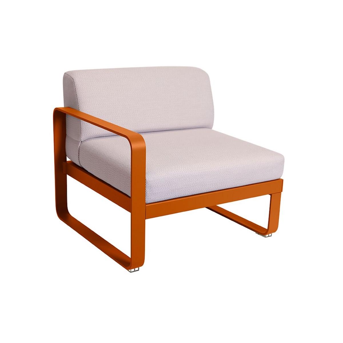 Module gauche 1 place BELLEVIE Fermob orange confite-perle