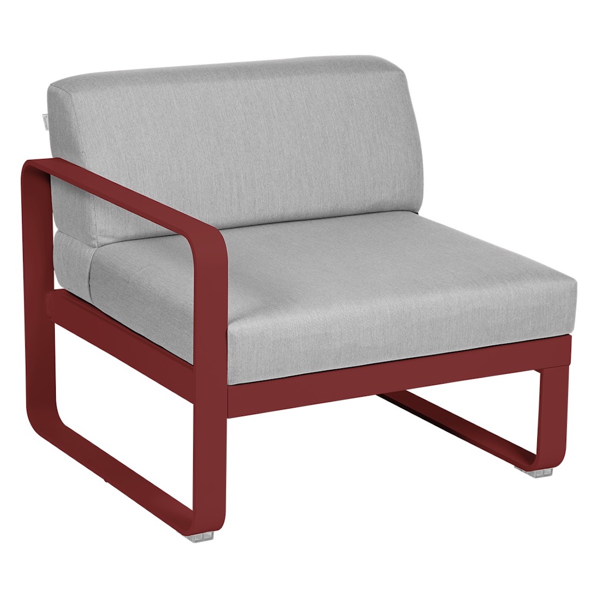 Module gauche 1 place BELLEVIE Fermob piment-gris flanelle