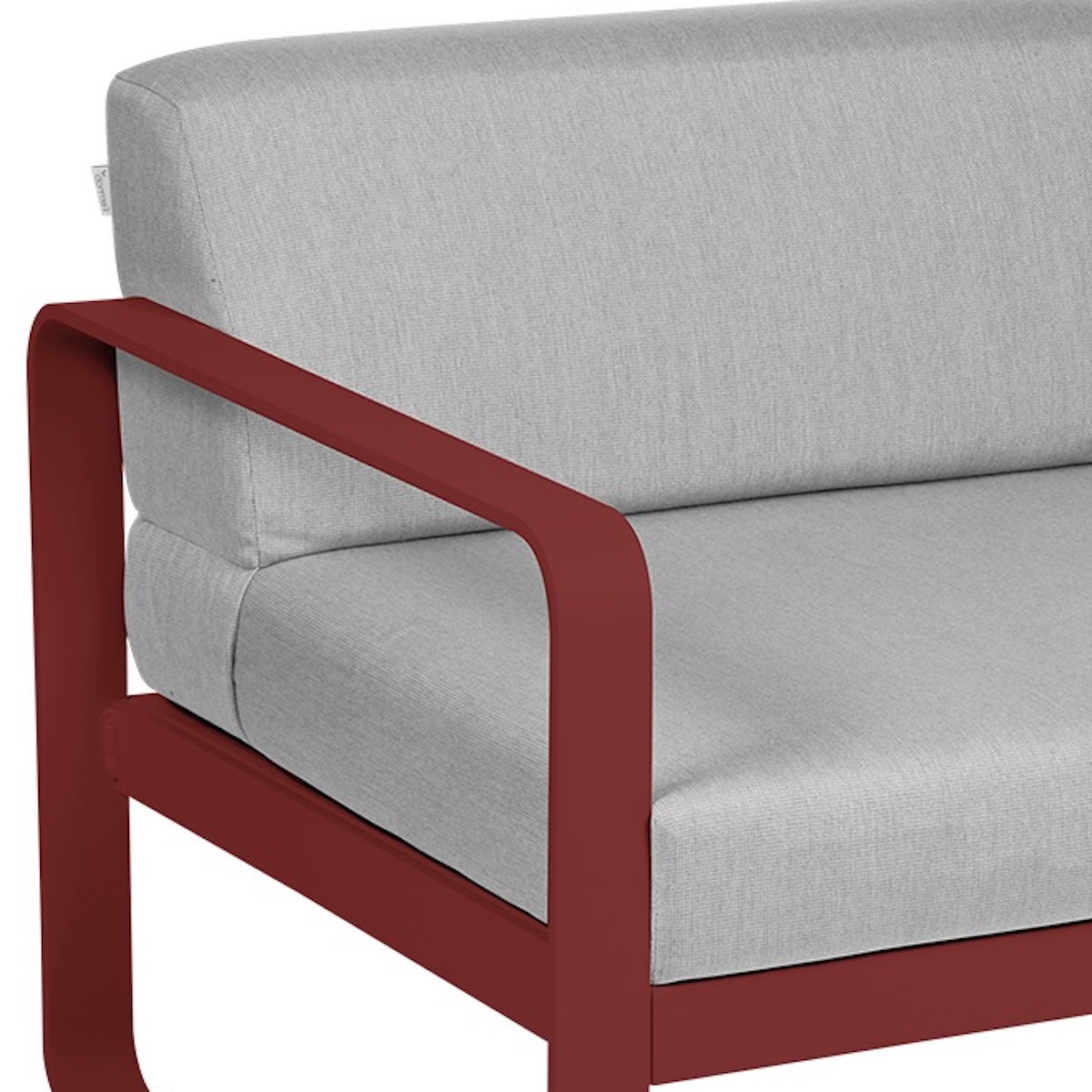 Module gauche 1 place BELLEVIE Fermob piment-gris flanelle