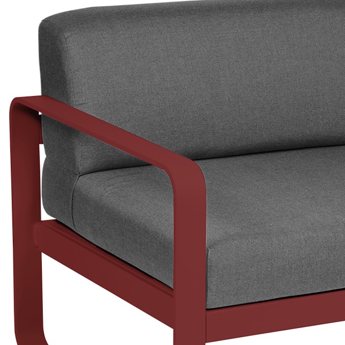 Module gauche 1 place BELLEVIE Fermob piment-gris graphite