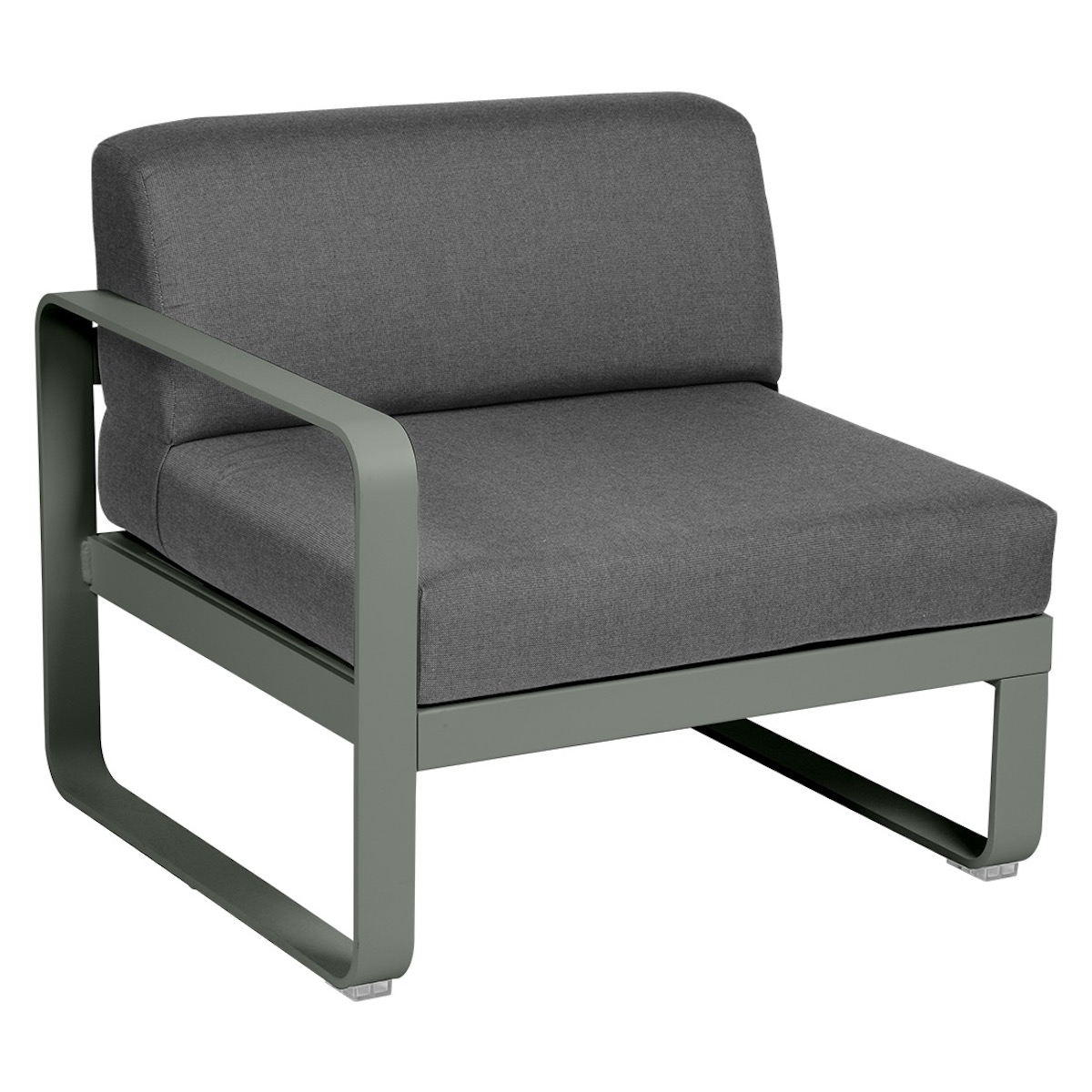 Module gauche 1 place BELLEVIE Fermob romarin-gris graphite