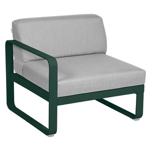 Module gauche 1 place BELLEVIE Fermob vert cèdre-gris flanelle