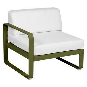Module gauche 1 place BELLEVIE Fermob vert pesto-blanc grisé