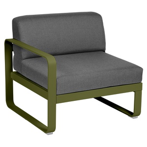 Module gauche 1 place BELLEVIE Fermob vert pesto-gris graphite