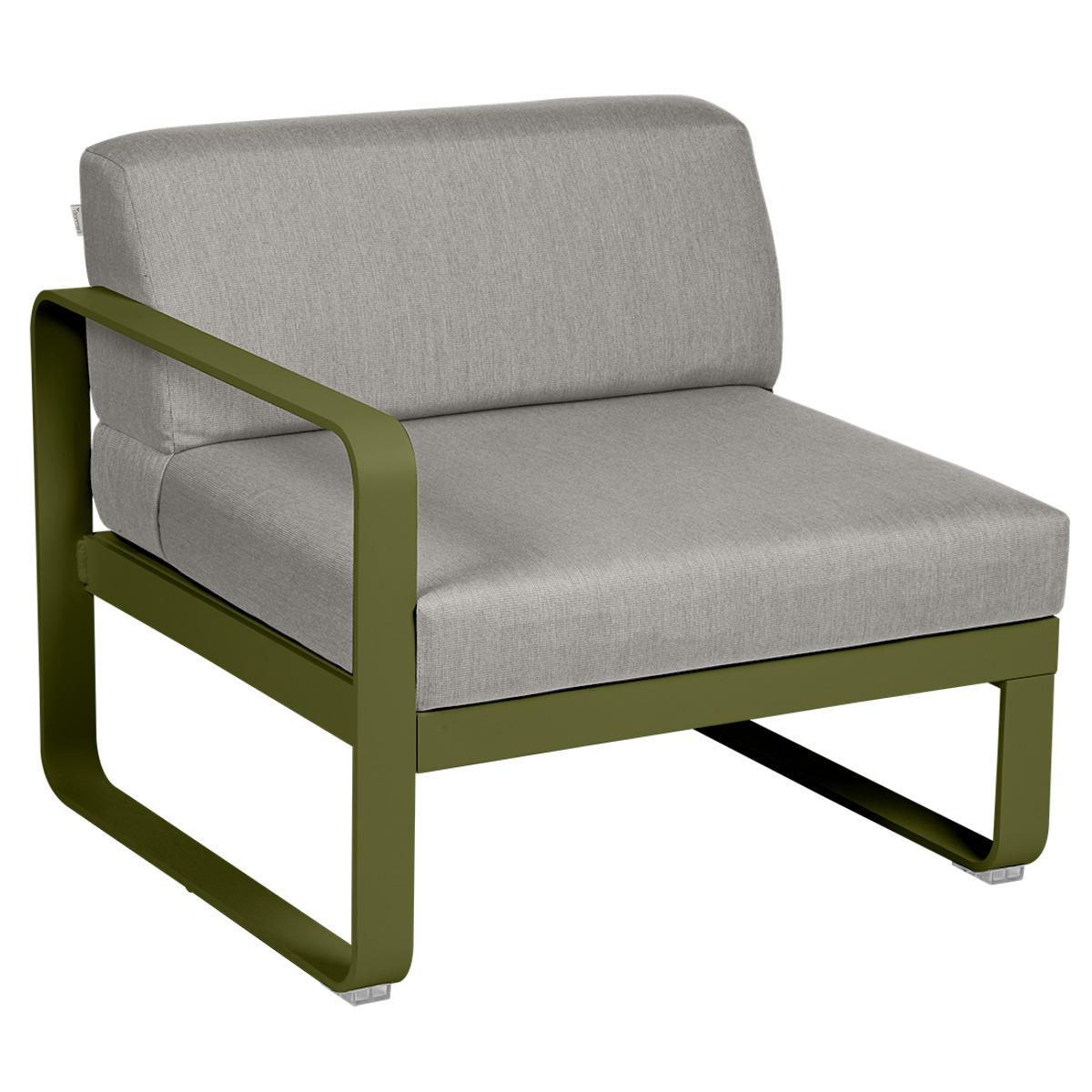 Module gauche 1 place BELLEVIE Fermob vert pesto-taupe grisé