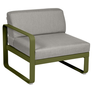 Module gauche 1 place BELLEVIE Fermob vert pesto-taupe grisé