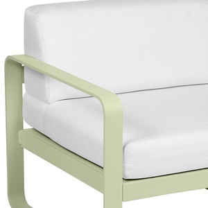Module gauche 1 place BELLEVIE Fermob vert tilleul-blanc grisé