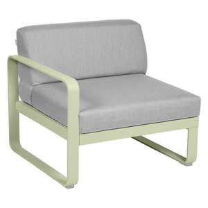 Module gauche 1 place BELLEVIE Fermob vert tilleul-gris flanelle