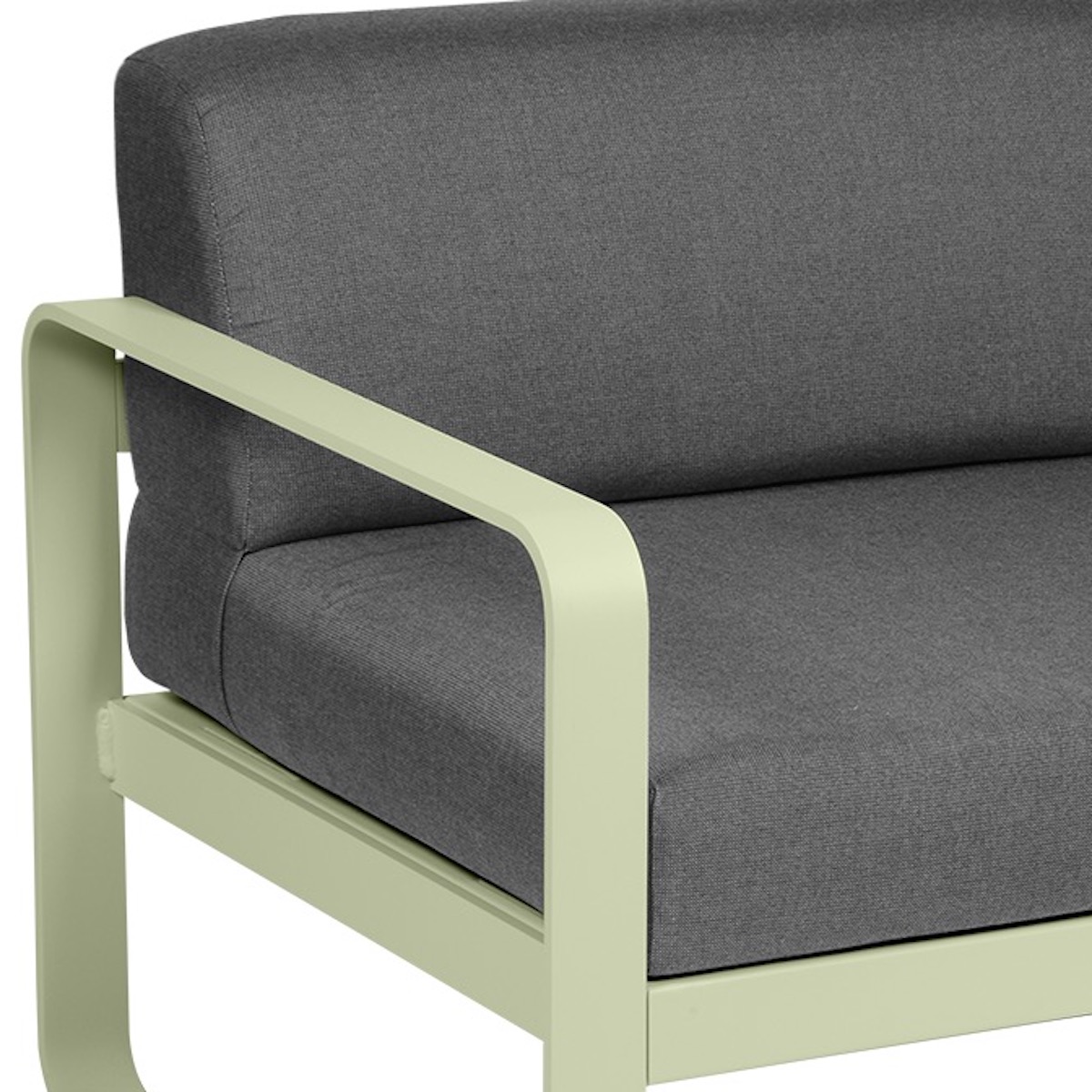 Module gauche 1 place BELLEVIE Fermob vert tilleul-gris graphite