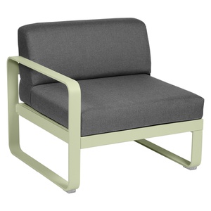 Module gauche 1 place BELLEVIE Fermob vert tilleul-gris graphite