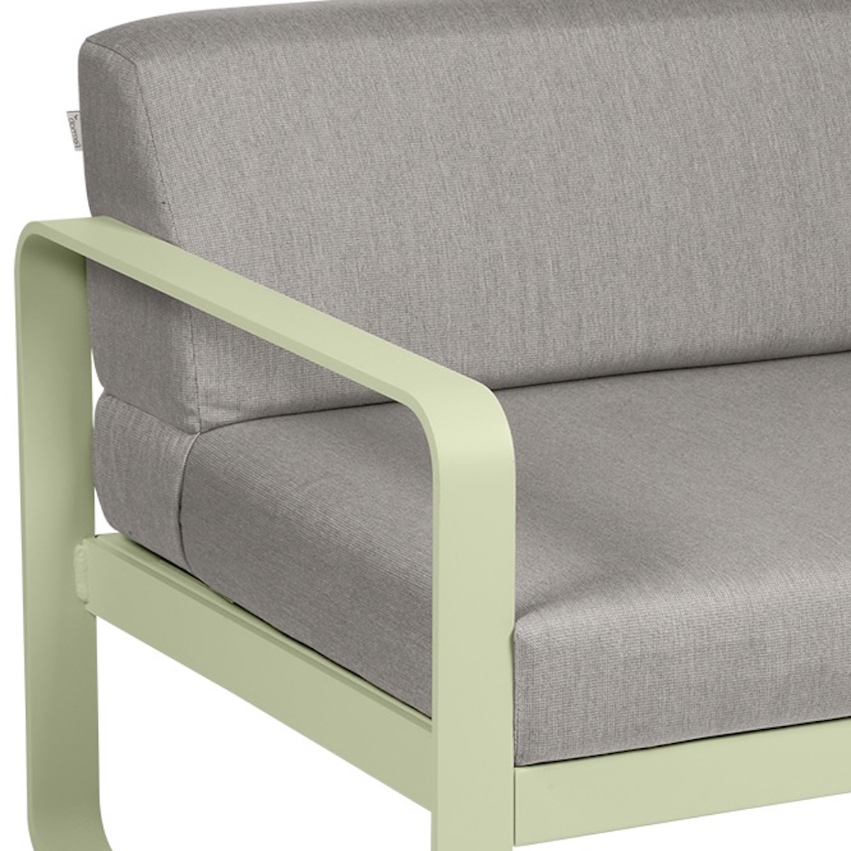 Module gauche 1 place BELLEVIE Fermob vert tilleul-taupe grisé