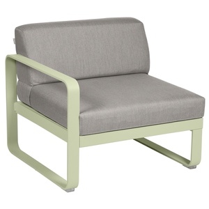 Module gauche 1 place BELLEVIE Fermob vert tilleul-taupe grisé